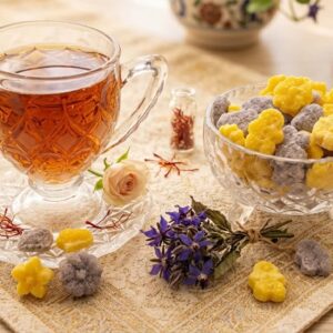 قند زعفران و گل گاوزبان
